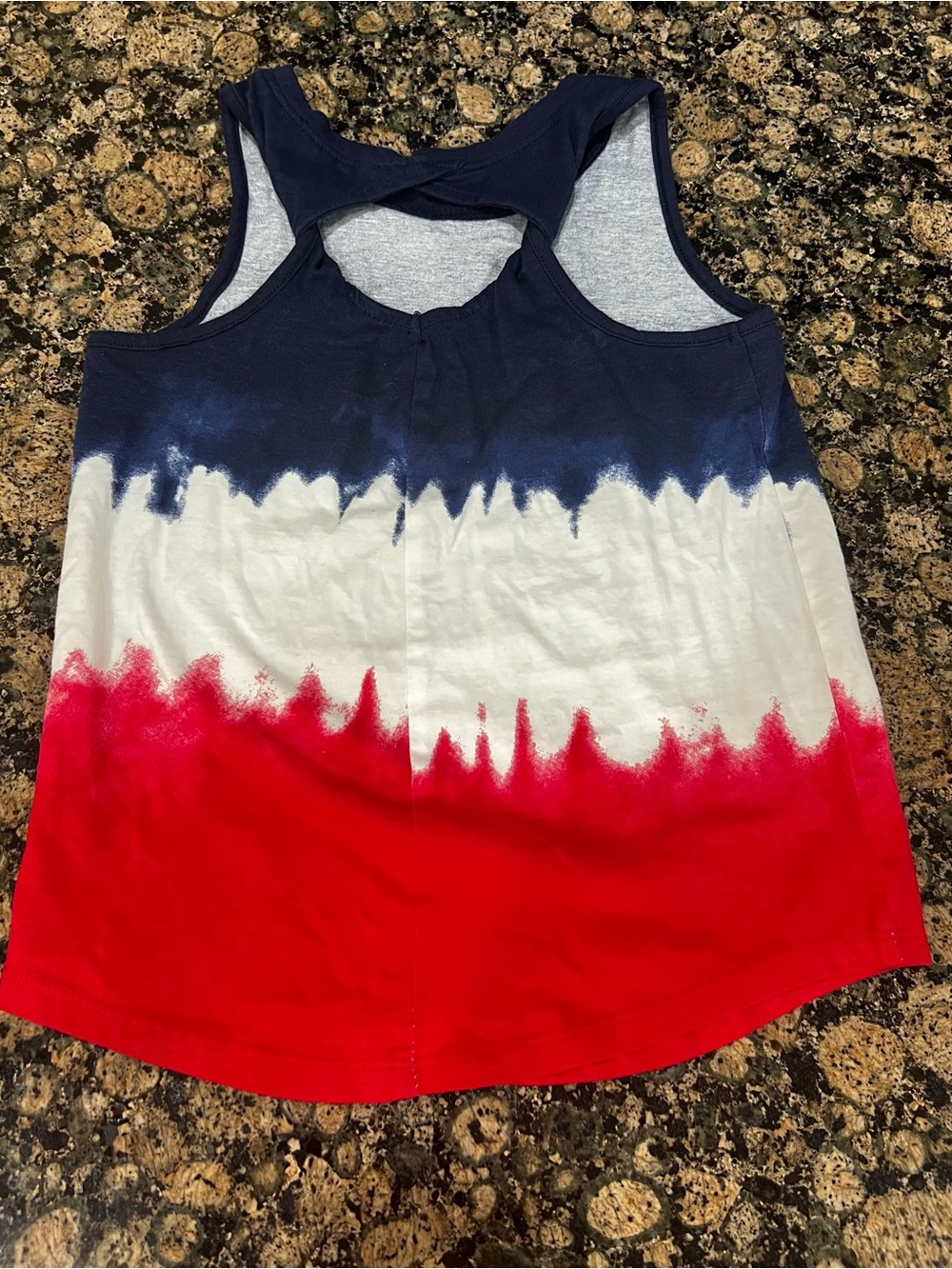jumping beans Navy, White & Red Tie-Dye Heart Tank Top - Picture 3 of 4